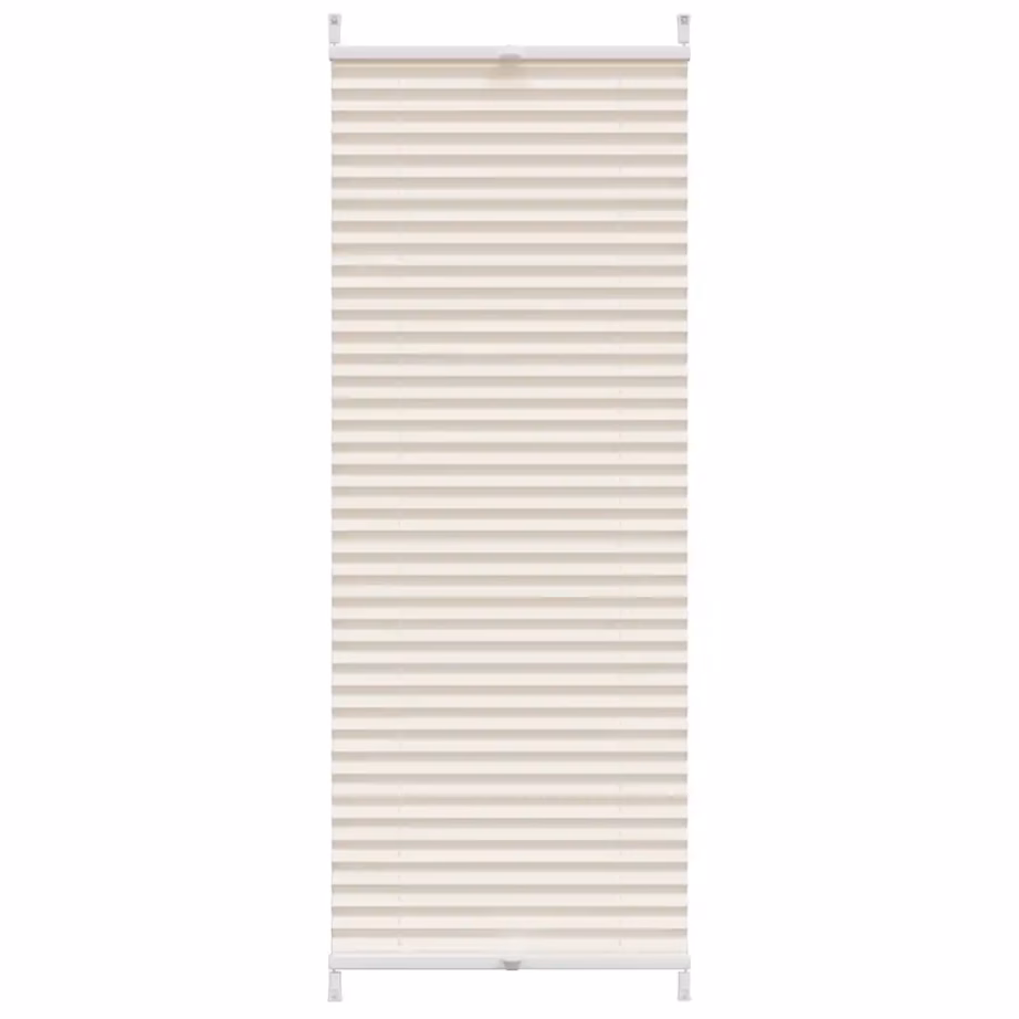 Klambritega plisseekardin aknale, kreemjas, 50 x 150 cm, polüester – 2