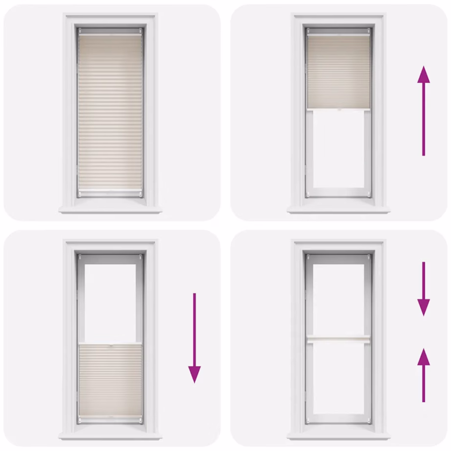 Klambritega plisseekardin aknale, kreemjas, 50 x 150 cm, polüester – 6