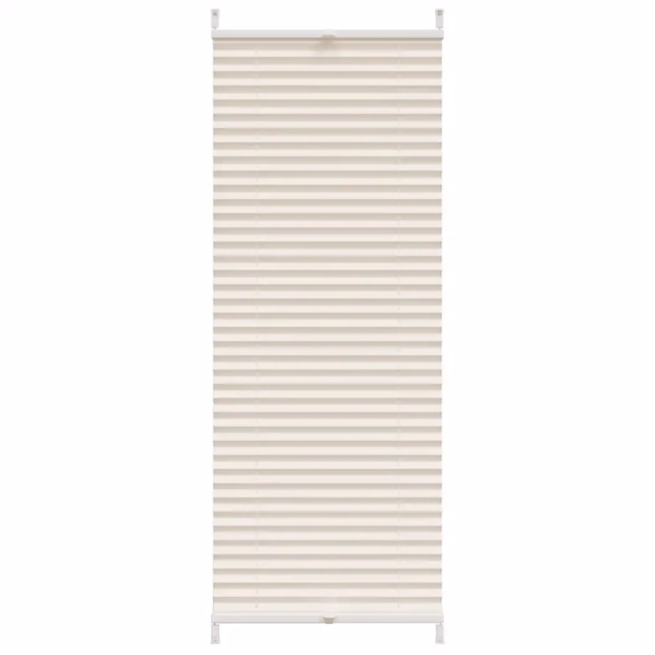 Plisseekardin kreemjas, 60 x 100 cm, kreppkangas, alumiiniumsiinid, klambrikinnitus – 2