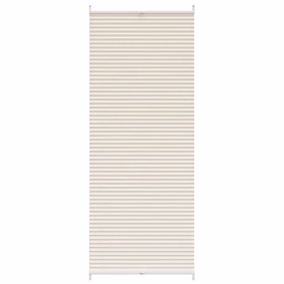 Kreemjas plisseekardin klambrikinnitusega, 70 x 200 cm – 2