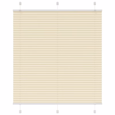 Plisseeritud aknaruloo, kreemjasvalge, 115 x 150 cm, kahe paigaldusviisiga