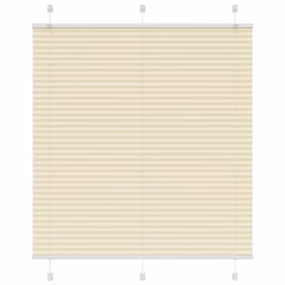 Plisseeritud aknaruloo privaatsuseks, kreemjasvalge, 120 x 100 cm, 100% polüester