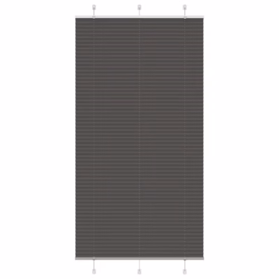 Plisseeritud aknaruloo, must, 105 x 200 cm, kanga laius 104,4 cm, kruvi- ja klambrikinnitusega