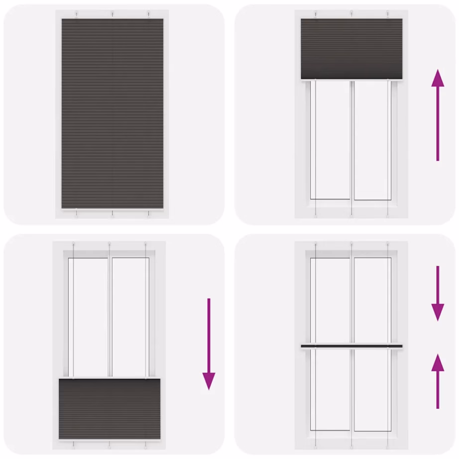Plisseeritud aknaruloo, must, 105 x 200 cm, kanga laius 104,4 cm, kruvi- ja klambrikinnitusega – 7