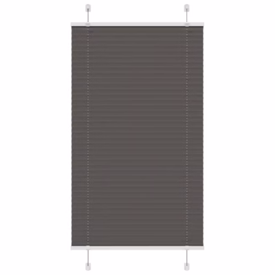 Plisseeritud aknaruloo, must, 70 x 150 cm, 100% polüster, paigaldus kruvide või klambritega