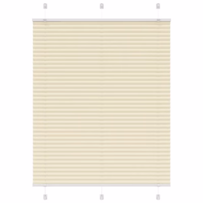 Plisseeritud aknaruloo privaatsuseks, kreemjasvalge, 105 x 100 cm, 100% polüester