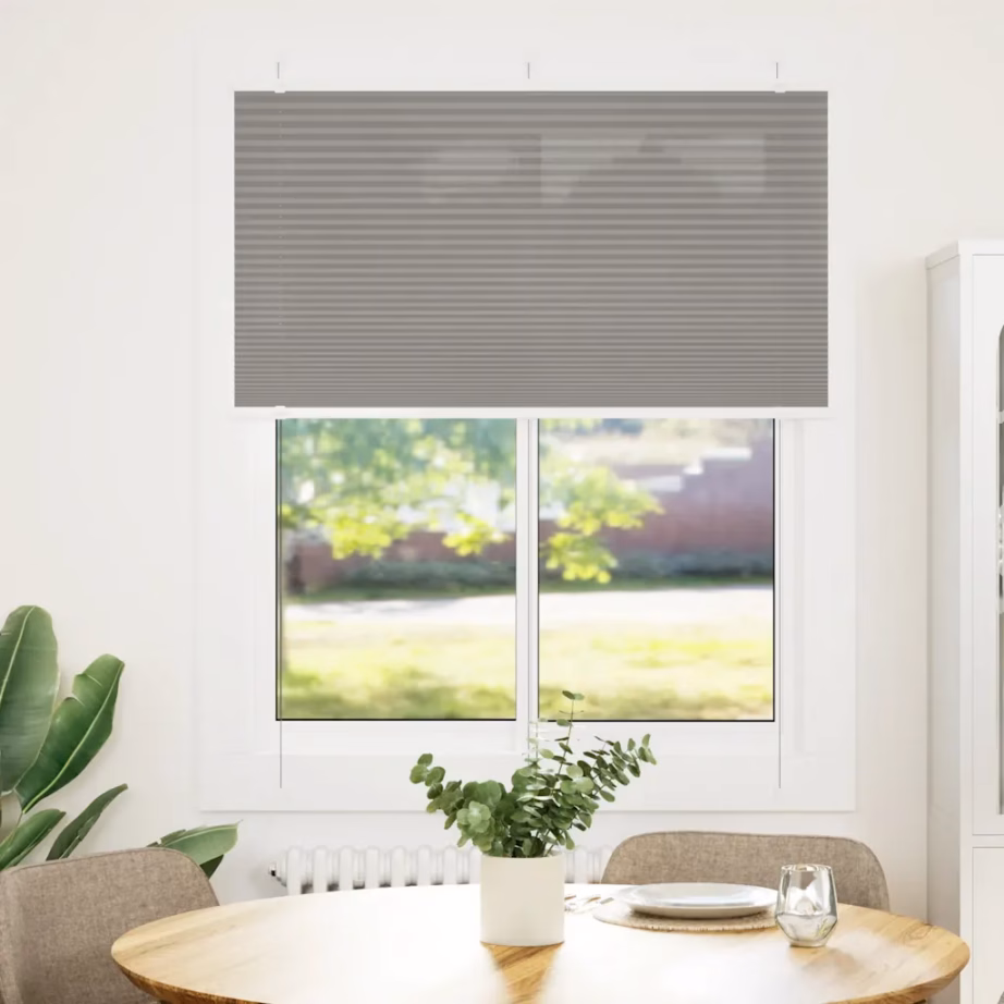 Plisseeritud ruloo aknale, antratsiithall, 105 x 150 cm, 100% polüester – 2