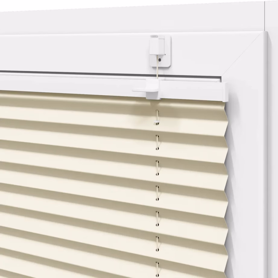 Plisseeritud ruloo privaatsuseks, kreemjasvalge, 110 x 100 cm, 100% polüester – 10