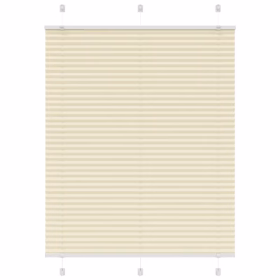 Plisseeritud ruloo, kreemjasvalge, 110 x 150 cm, polüester