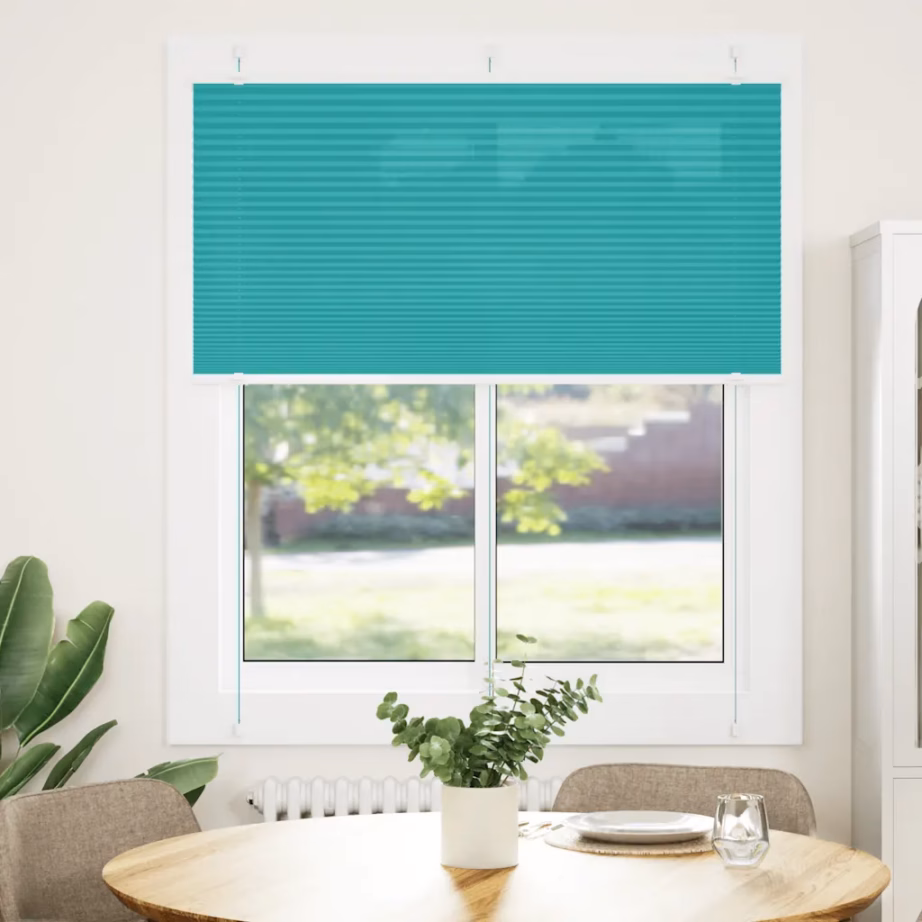 Plisseeritud ruloo privaatsuse ja pimestamise vähendamiseks, bensiiniroheline, 120 x 150 cm – 2