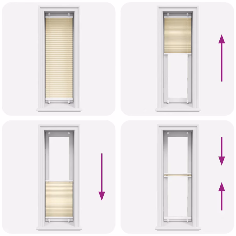 Plisseeritud ruloo, kreemjasvalge, 40 x 100 cm, 100% polüester – 5