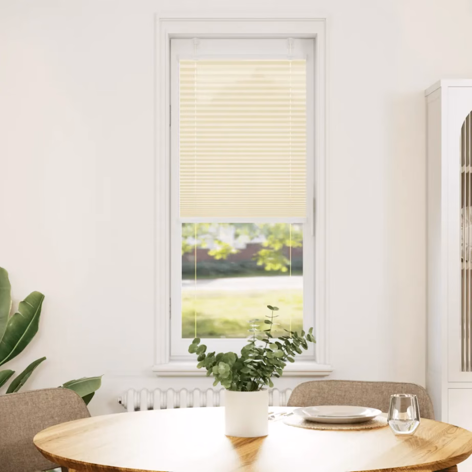 Plisseeritud ruloo, kreemjasvalge, 40 x 150 cm, 100% polüester – 2