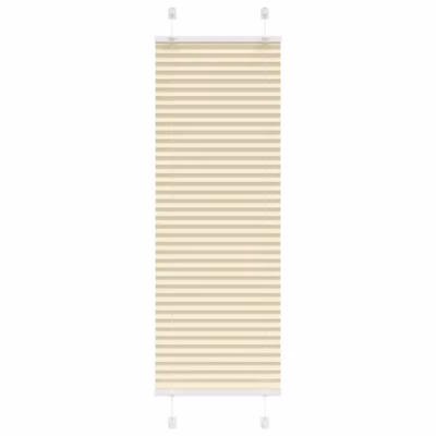 Plisseeritud aknaruloo, kreemjasvalge, 45 x 150 cm, 100% polüester