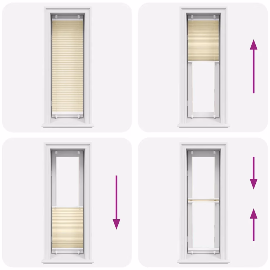 Plisseeritud ruloo, kreemjasvalge, 50 x 100 cm, 100% polüester – 5