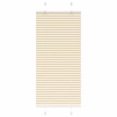 Plisseeritud ruloo, kreemjasvalge, 60 x 100 cm, 100% polüester
