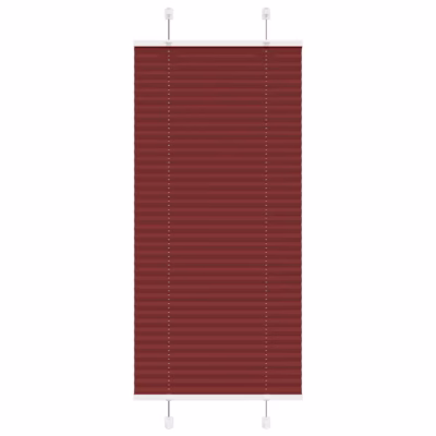 Plisseeritud aknaruloo privaatsuse ja päikesekaitsega, bordoopunane, 60 x 150 cm