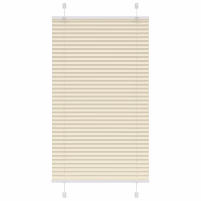 Plisseeritud ruloo privaatsuse ja päikesekaitsega, kreemjasvalge, 70 x 100 cm, 100% polüester