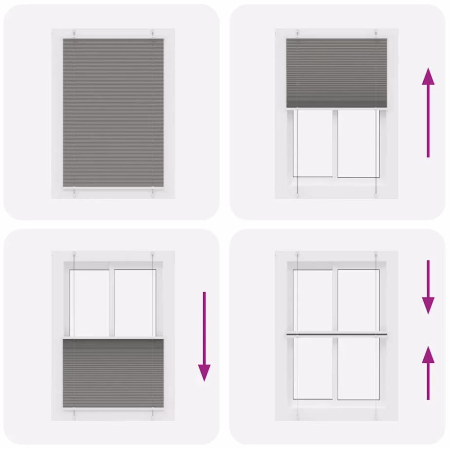 Plisseeritud ruloo antratsiithall 85 x 100 cm, kanga laius 84,4 cm – 7