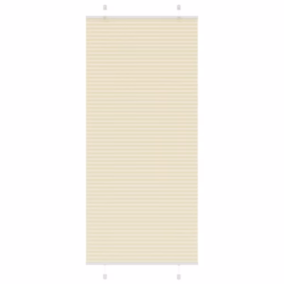 Kreemjasvalge plisseeritud ruloo, 85 x 200 cm, kruvi- või klambrikinnitusega