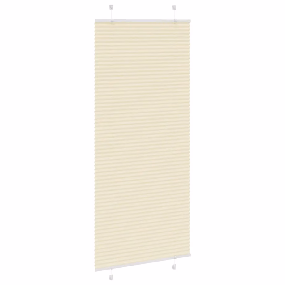 Kreemjasvalge plisseeritud ruloo, 85 x 200 cm, kruvi- või klambrikinnitusega – 4