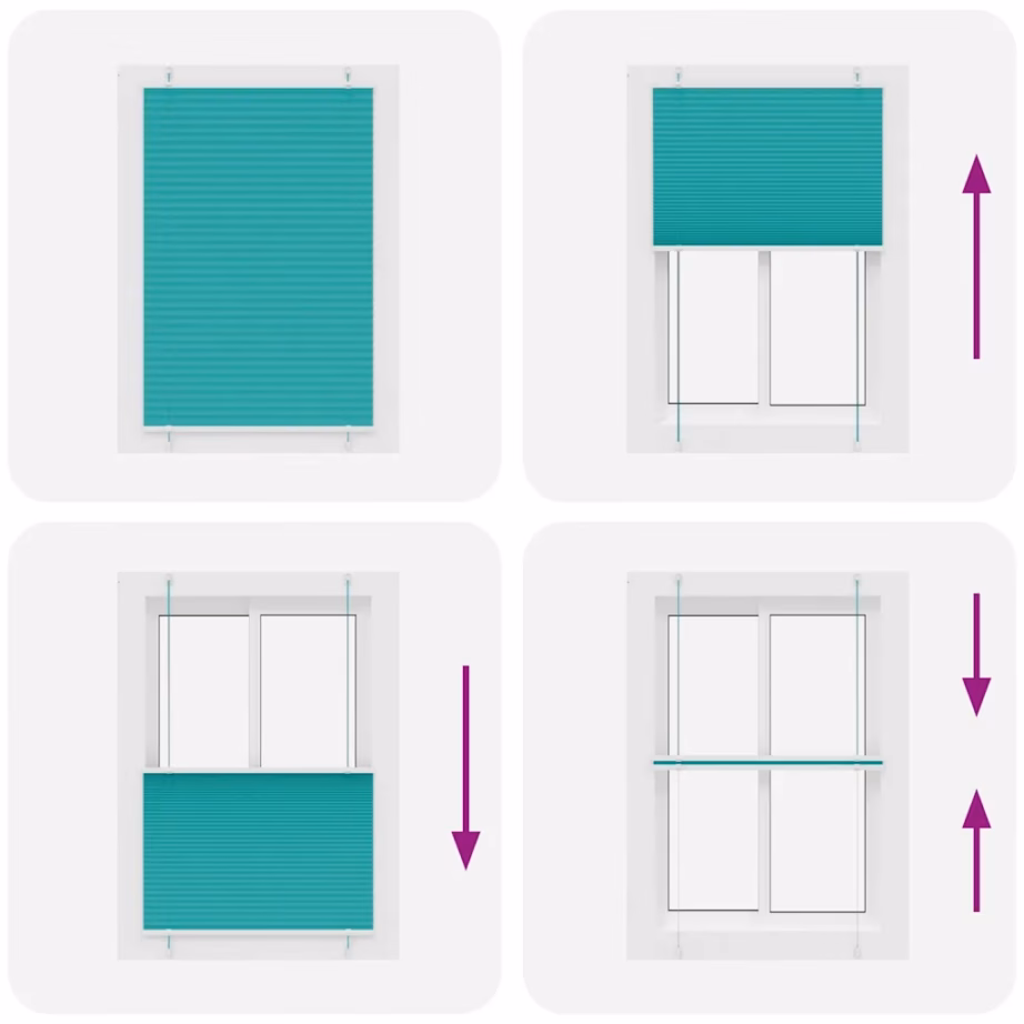 Plisseeritud aknaruloo privaatsuseks, bensiiniroheline, 90 x 150 cm, 100% polüester – 5