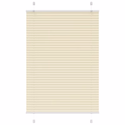Plisseeritud ruloo privaatsuseks, kreemjasvalge, 95 x 100 cm, 100% polüester