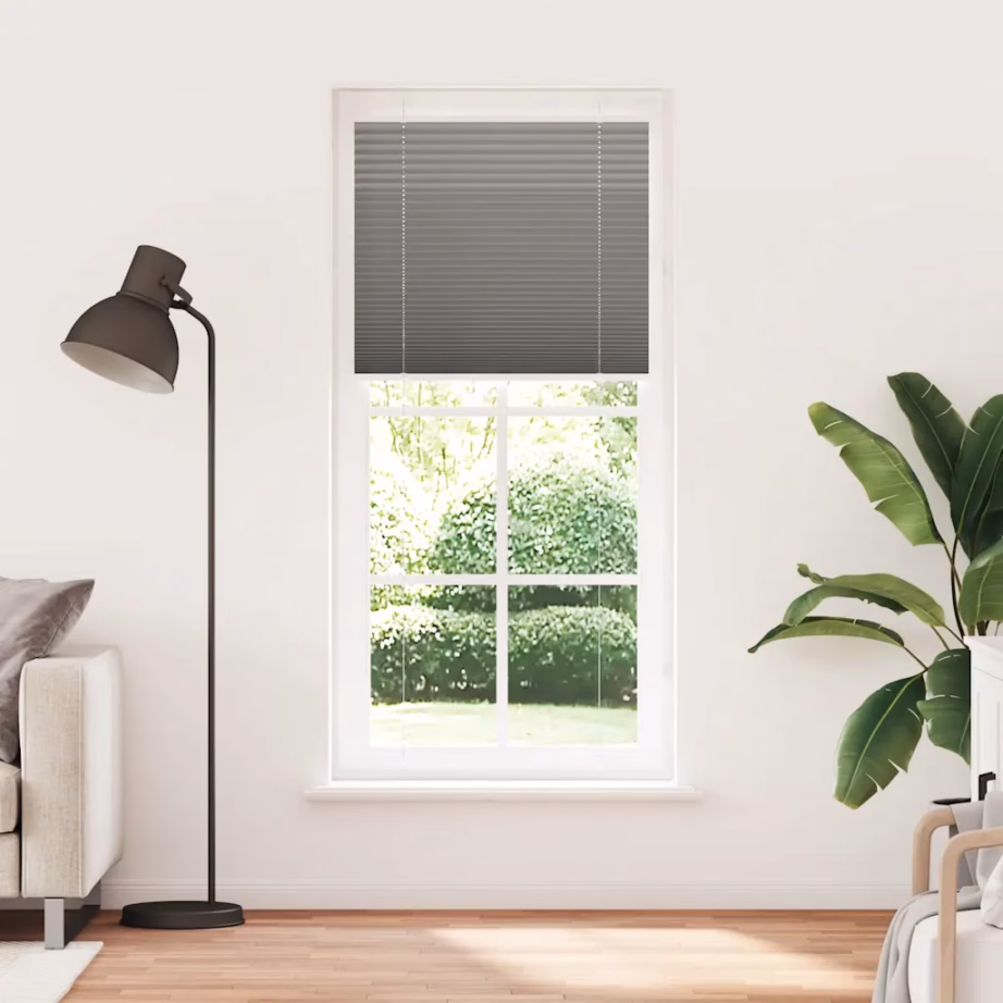 Plisseeritud ruloo privaatsuse ja päikesekaitsega, antratsiithall, 100 x 200 cm – 2