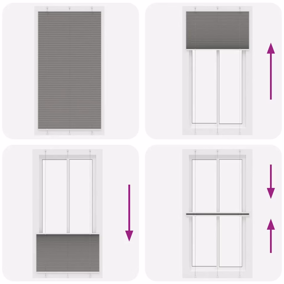 Plisseeritud ruloo antratsiithall, 105 x 200 cm, puurimisvaba paigaldusvõimalus – 7