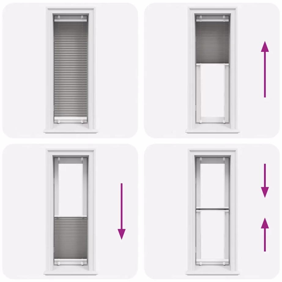 Plisseeritud aknaruloo privaatsuseks, antratsiithall, 45 x 150 cm, kruvi- või klambrikinnitus – 7