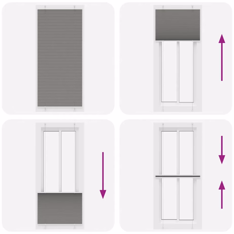 Plisseeritud ruloo privaatsuse ja päikesekaitsega, antratsiithall, 85 x 200 cm – 7