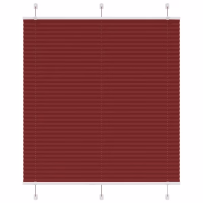 Plisseeritud ruloo privaatsuseks ja päikesekaitseks, bordoopunane, 120 x 150 cm