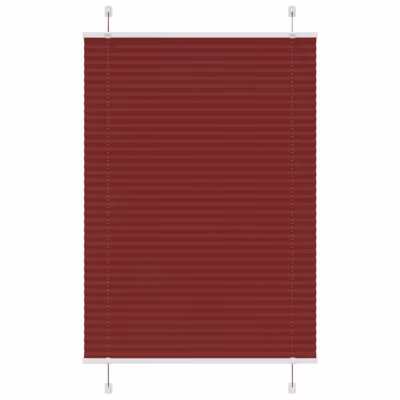 Plisseeritud ruloo privaatsuseks, bordoopunane, 95 x 150 cm, 100% polüester, kahe paigaldusviisiga