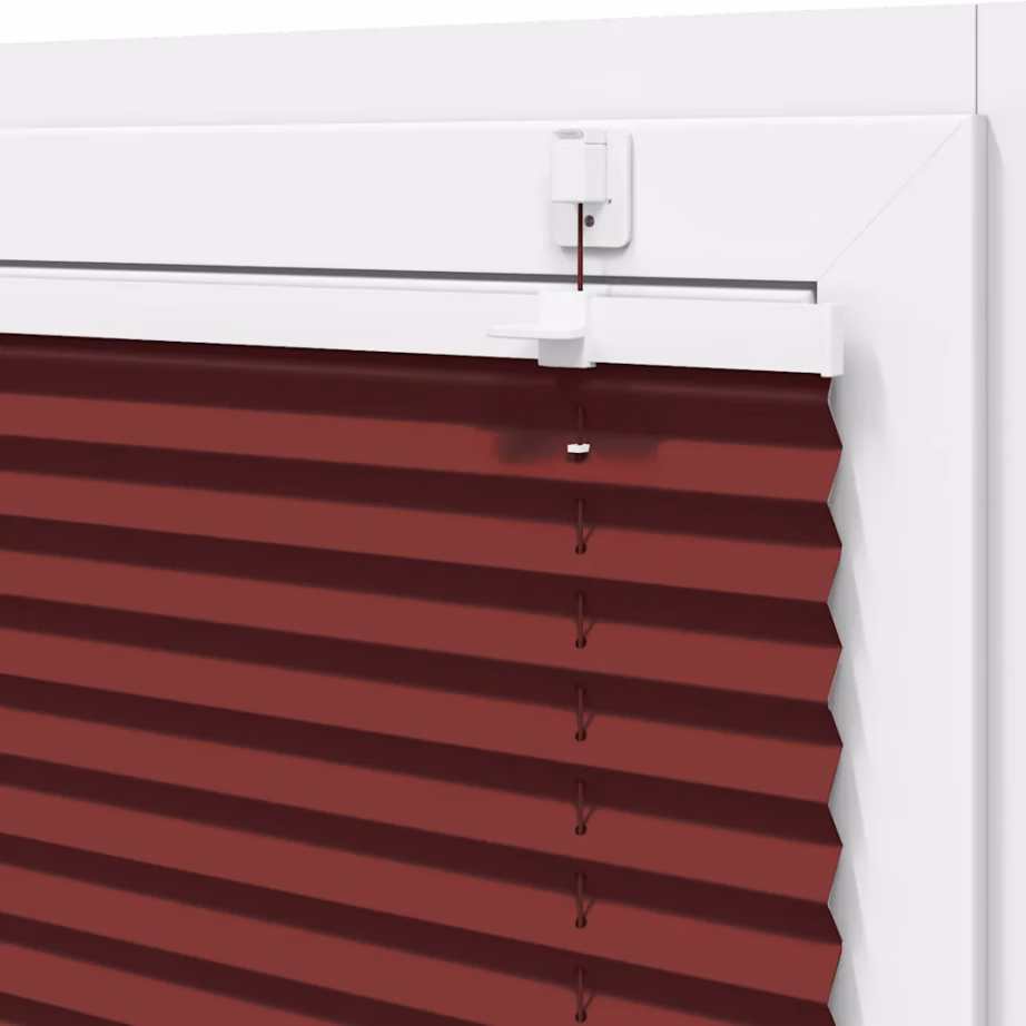 Plisseeritud ruloo privaatsuseks, bordoopunane, 95 x 150 cm, 100% polüester, kahe paigaldusviisiga – 10