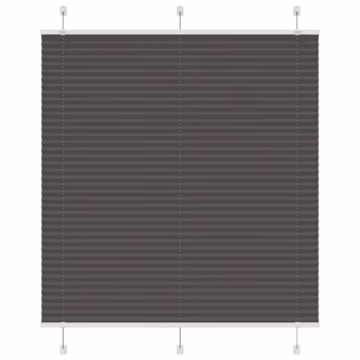 Plisseeritud ruloo privaatsuse ja päikesekaitseks, must, 115 x 100 cm, kanga laius 114,4 cm