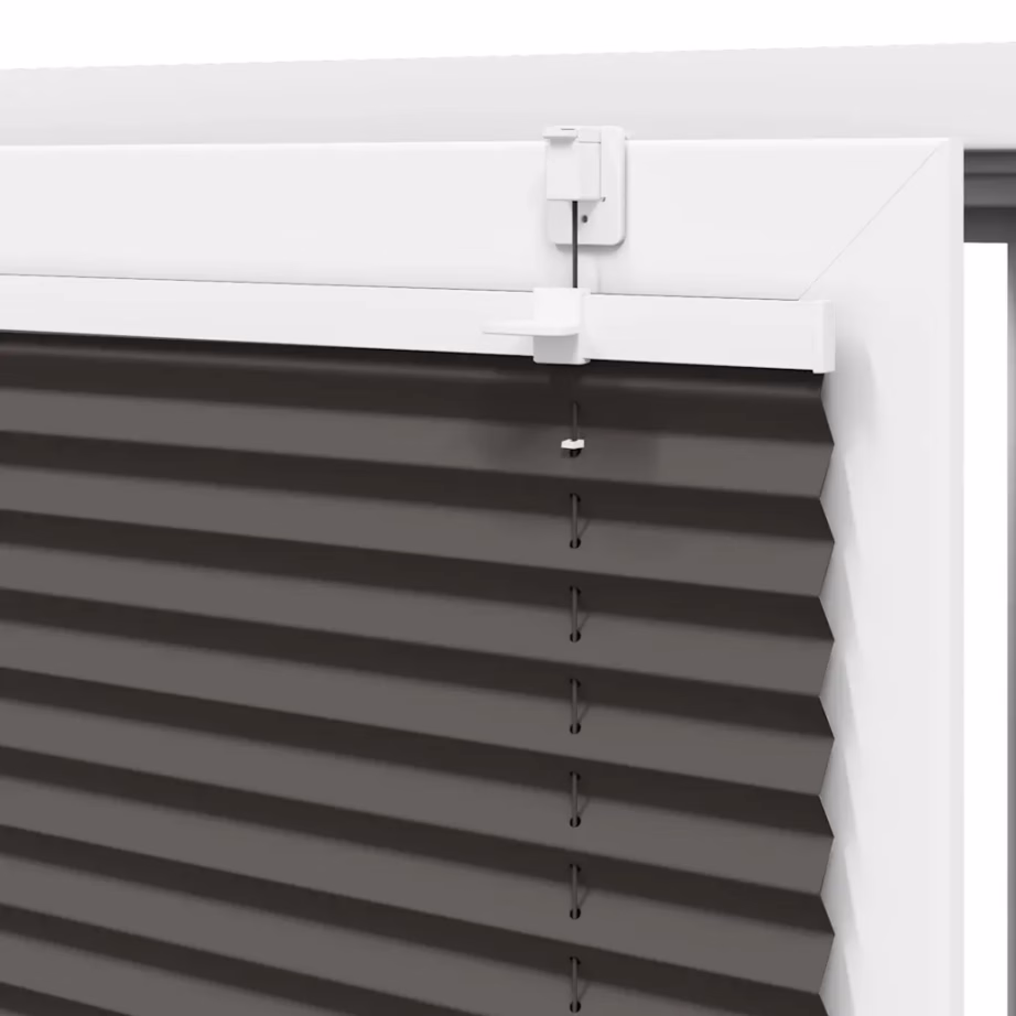 Plisseeritud ruloo privaatsuse ja päikesekaitsega, must, 45 x 150 cm, polüester – 9