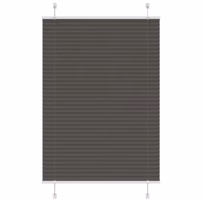 Must plisseeritud ruloo aknale, 85 x 150 cm, 100% polüester, kruvi- või klambrikinnitusega