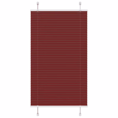 Plisseeritud ruloo privaatsuseks, bordoopunane, 75 x 150 cm, 100% polüester