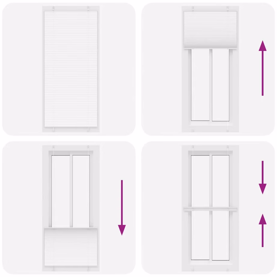 Valge plisseeritud ruloo privaatsuseks, 100 x 200 cm, 100% polüester, kahe paigaldusviisiga – 7