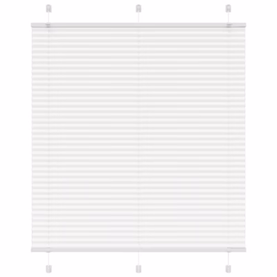 Plisseeritud ruloo privaatsuseks ja päikesekaitseks, valge, puurimiseta või kruvidega paigaldus, 115 x 100 cm