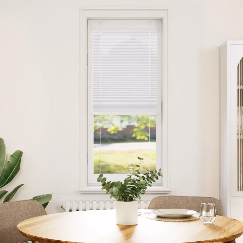 Plisseeritud ruloo privaatsuse ja päikesekaitseks, valge, 50 x 100 cm – 2