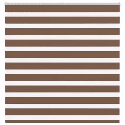 Päev-öö sebraruloo aknale, pruun, 150 x 150 cm, 100% polüester, alumiiniumist ülemise siiniga