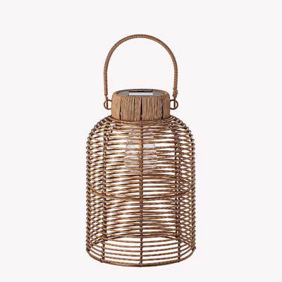 Pruun polürotangist päikesepaneeliga aialatern Brentford 20 x 20 x 30,5 cm