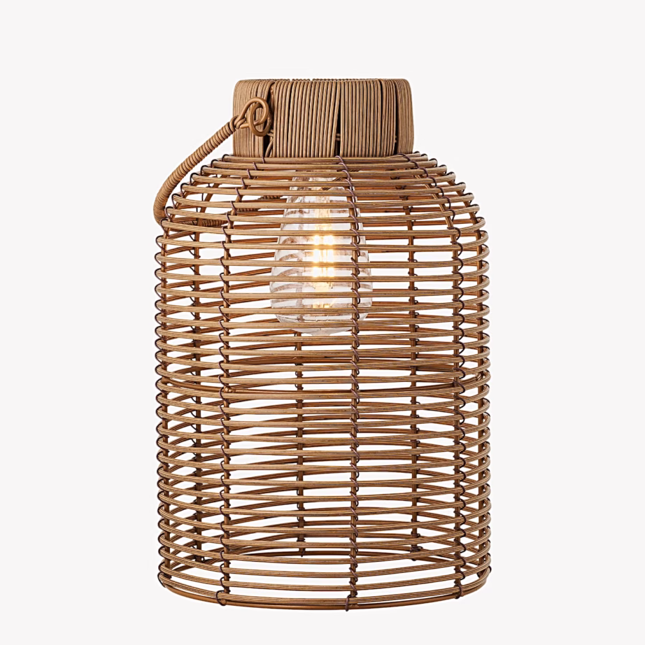 Pruun polürotangist päikesepaneeliga aialatern Brentford 20 x 20 x 30,5 cm – 3