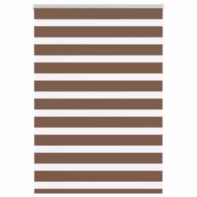 Pruun sebra ruloo triibulise kangaga, 115 x 150 cm, polüester