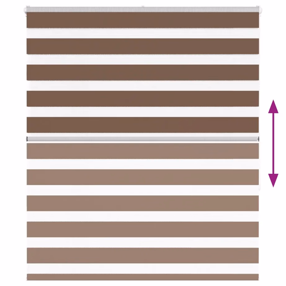 Pruun sebra ruloo 120 x 150 cm, 100% polüester, kanga laius 115,9 cm – 5