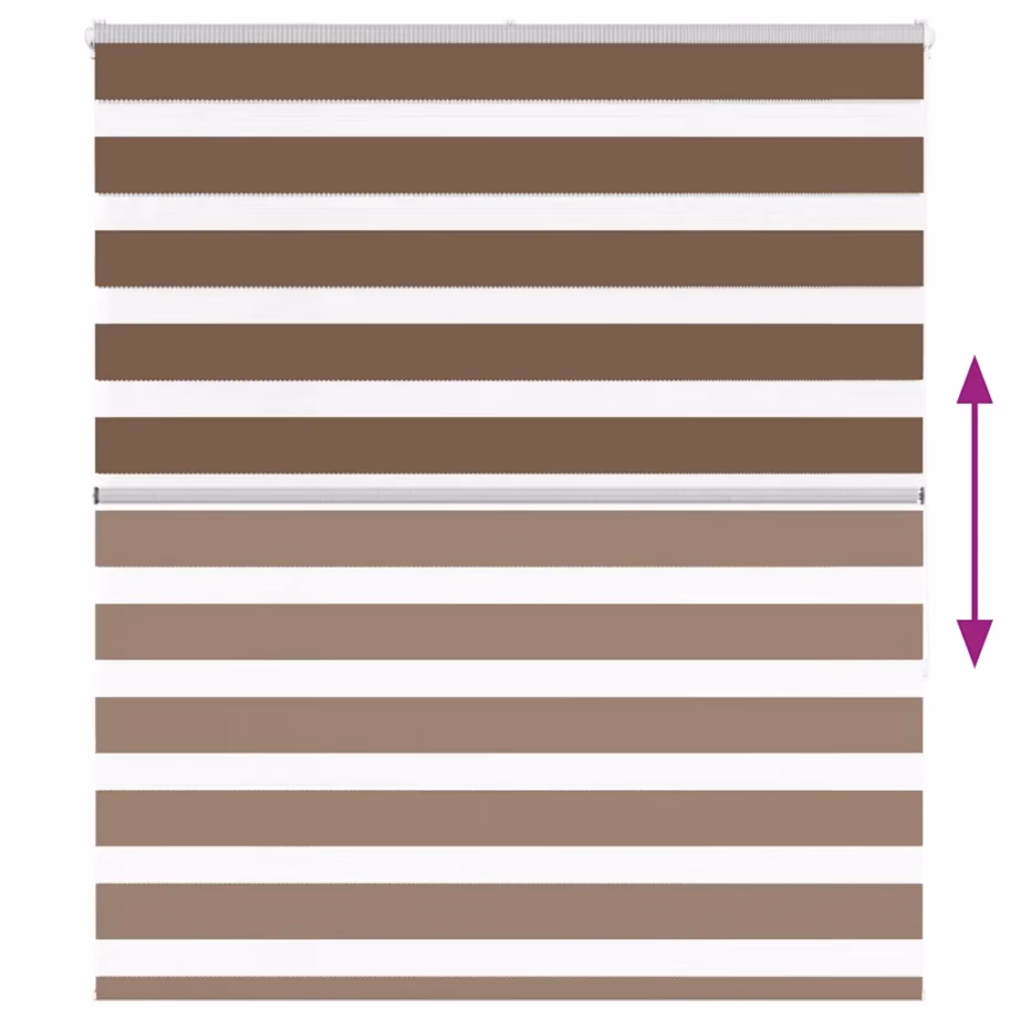 Pruun sebra ruloo triibuline rulookardin, 130 x 150 cm, polüester – 5