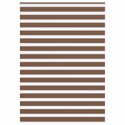 Pruun sebra ruloo 160 x 230 cm, 100% polüester, alumiiniumsiiniga