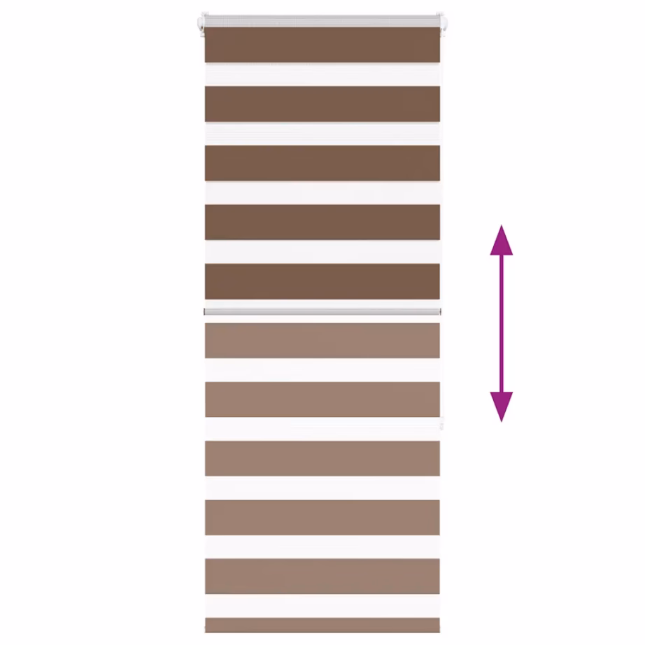 Pruun sebra ruloo päev-öö, 60 x 150 cm, polüester – 5