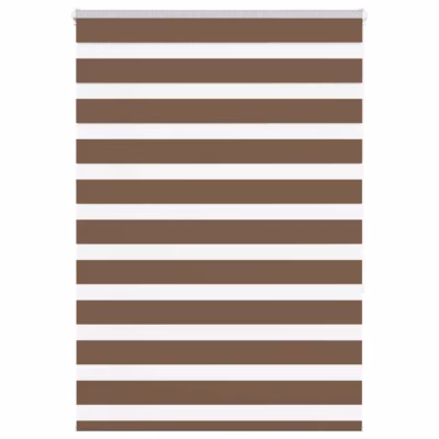 Triibuline sebra ruloo, pruun, 95 x 150 cm, kanga laius 90,9 cm, 100% polüester