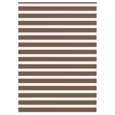 Pruun sebraruloo, 165 x 200 cm, 100% polüester, alumiiniumsiiniga